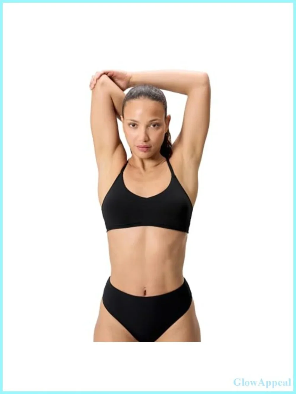Bikini Top with Removable Cups, Soft Fabric, Adjustable Straps, Chlorine